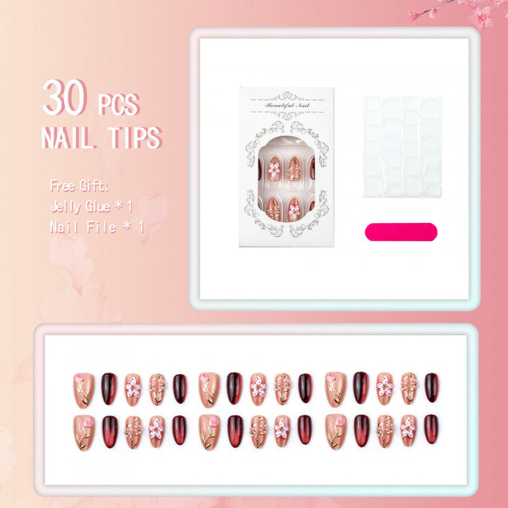 Florale Eleganz Press-On Nagel Set