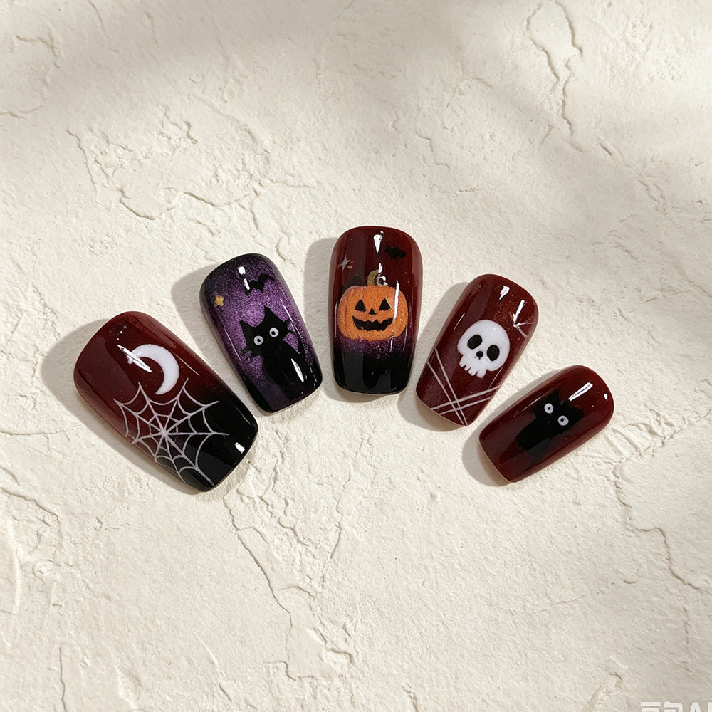 Halloween-Themen Press-On Nagelkunst Karnz