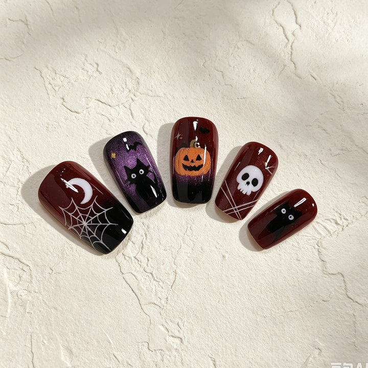Halloween-Themen Press-On Nagelkunst Karnz