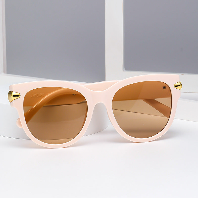 Damen Designer-Sonnenbrille mit innovativem, detailliertem Rahmen Karnz