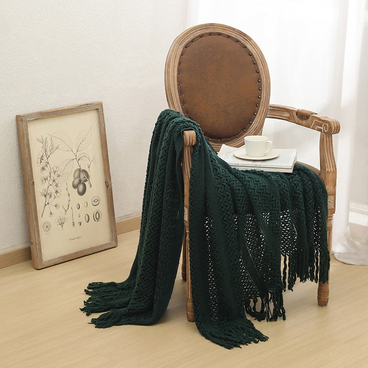 Premium Handgefertigte Strickwurfdecke
