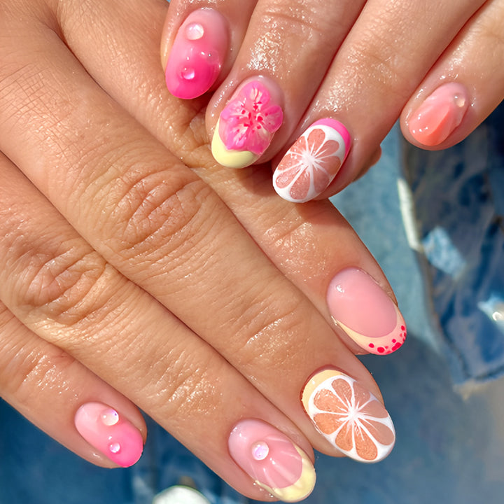 Tropisches Floral Nagelkunst Set Karnz