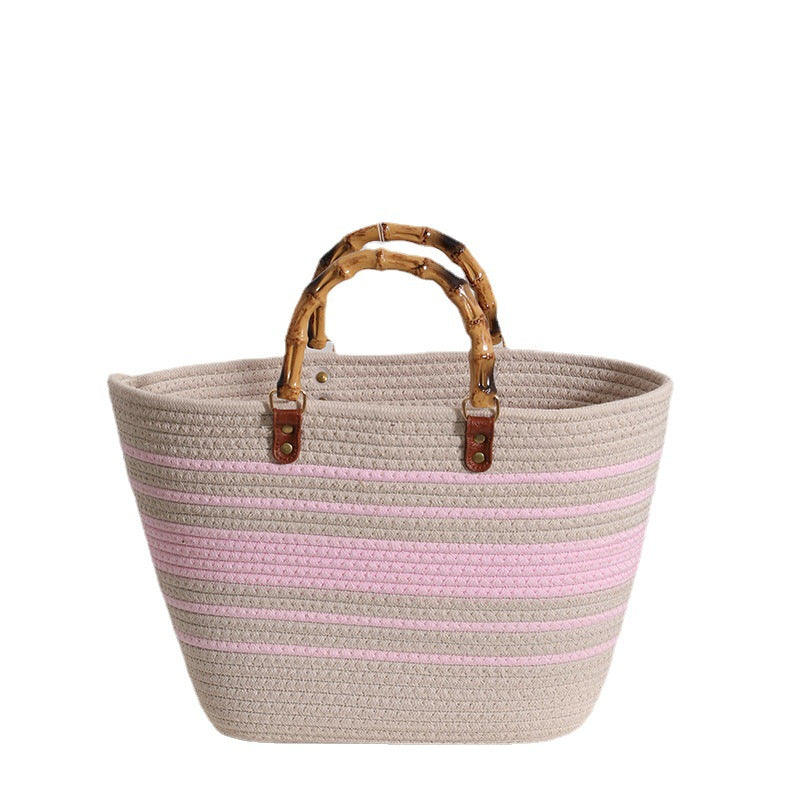 Damen Tragetasche mit elegantem geflochtenem Griff Karnz
