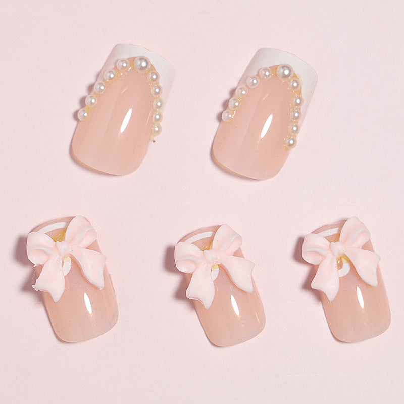 Elegante dekorative Press-On-Nagelset Karnz