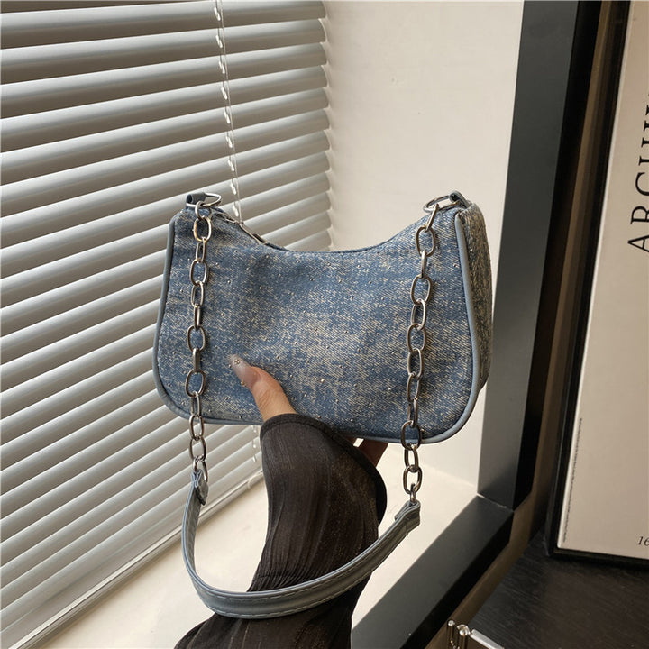 Vintage-inspirierte Denim Hobo-Tasche Karnz