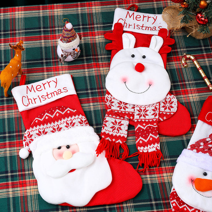 Weihnachtsstrumpf mit Schneemann-Motiv Karnz