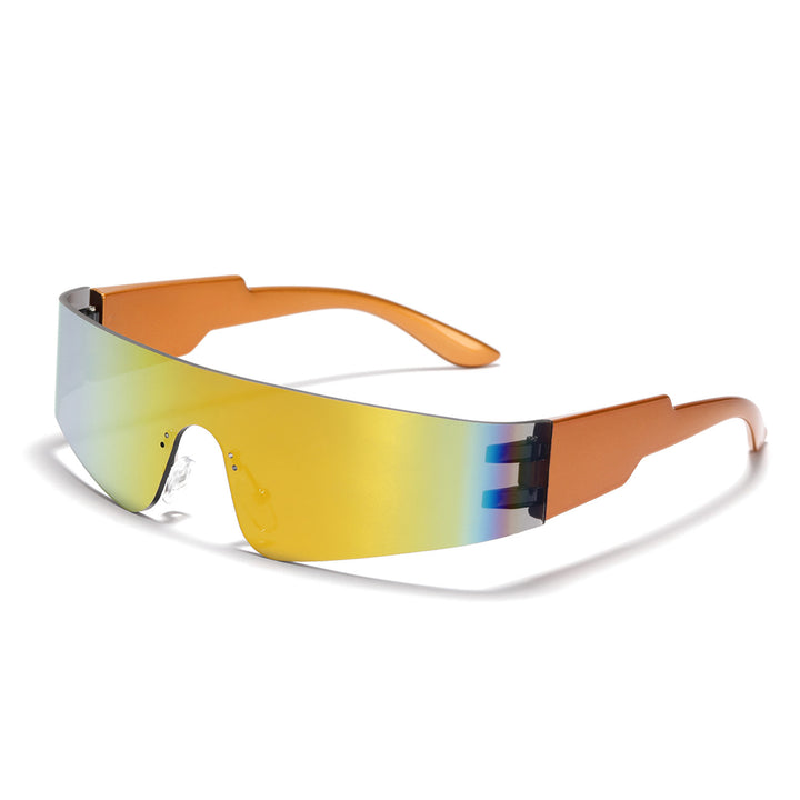 Damen futuristische Sport-Sonnenbrille mit optimalem UV-Schutz Karnz