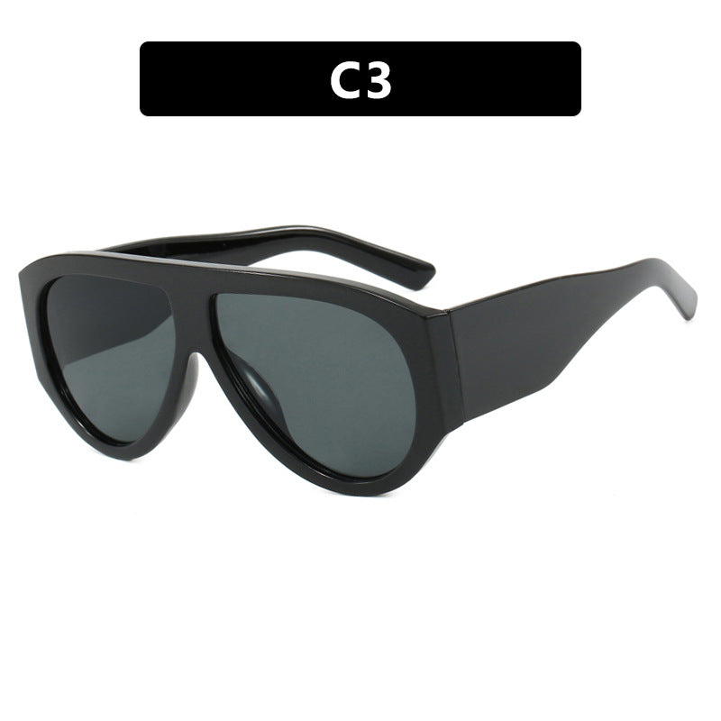 Damen modische Sonnenbrille im modernen Design mit breitem Rahmen Karnz