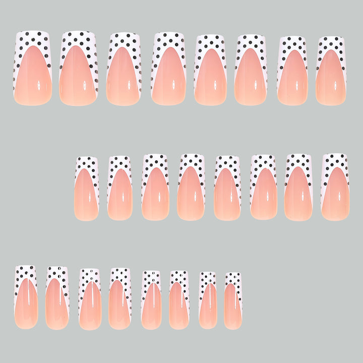 Künstlerische Lange Druck-Nagelspitzen mit Punkten-Design Karnz