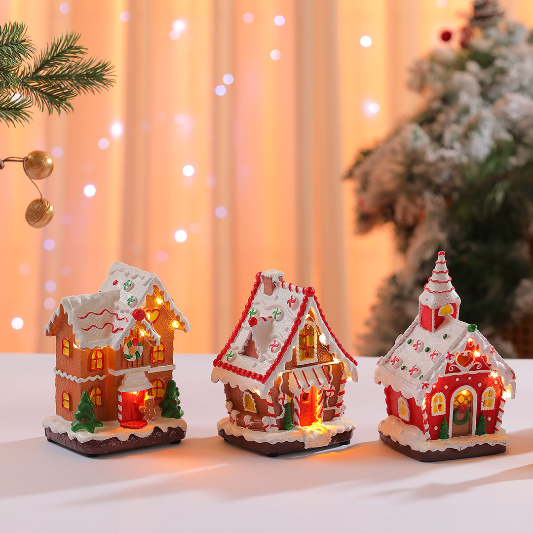 LED Leuchtendes Lebkuchenhaus Dekoration Karnz