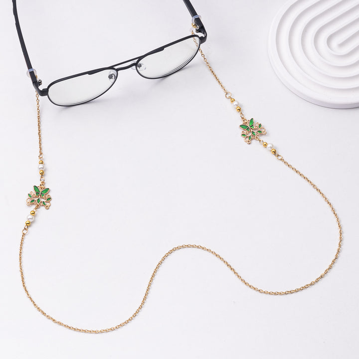 Blumen Design Brillen Kette Karnz