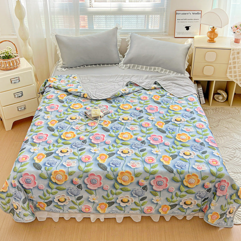 Blumenmuster leichte Decke
