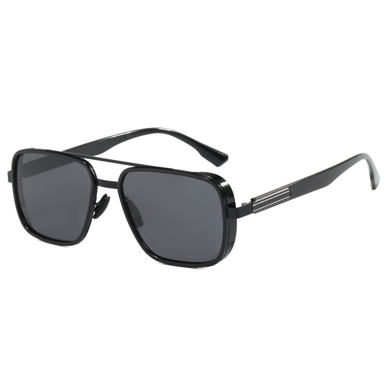 Damen elegante quadratische Sonnenbrille mit hochwertigem Metallrahmen Karnz