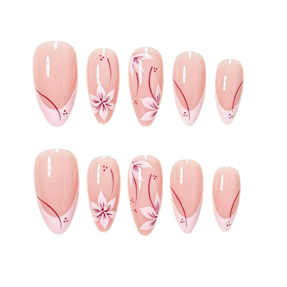 Künstlerische florale Nagelspitzen Karnz