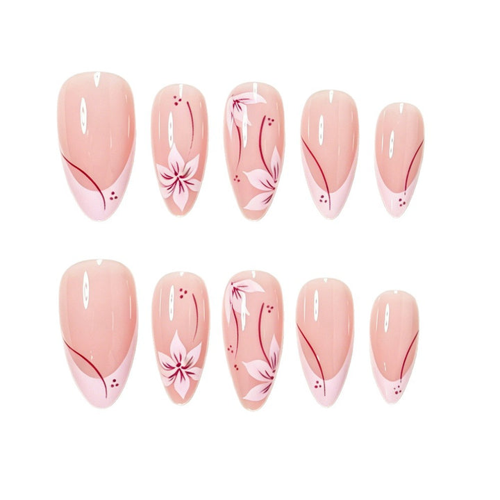 Künstlerische florale Nagelspitzen Karnz
