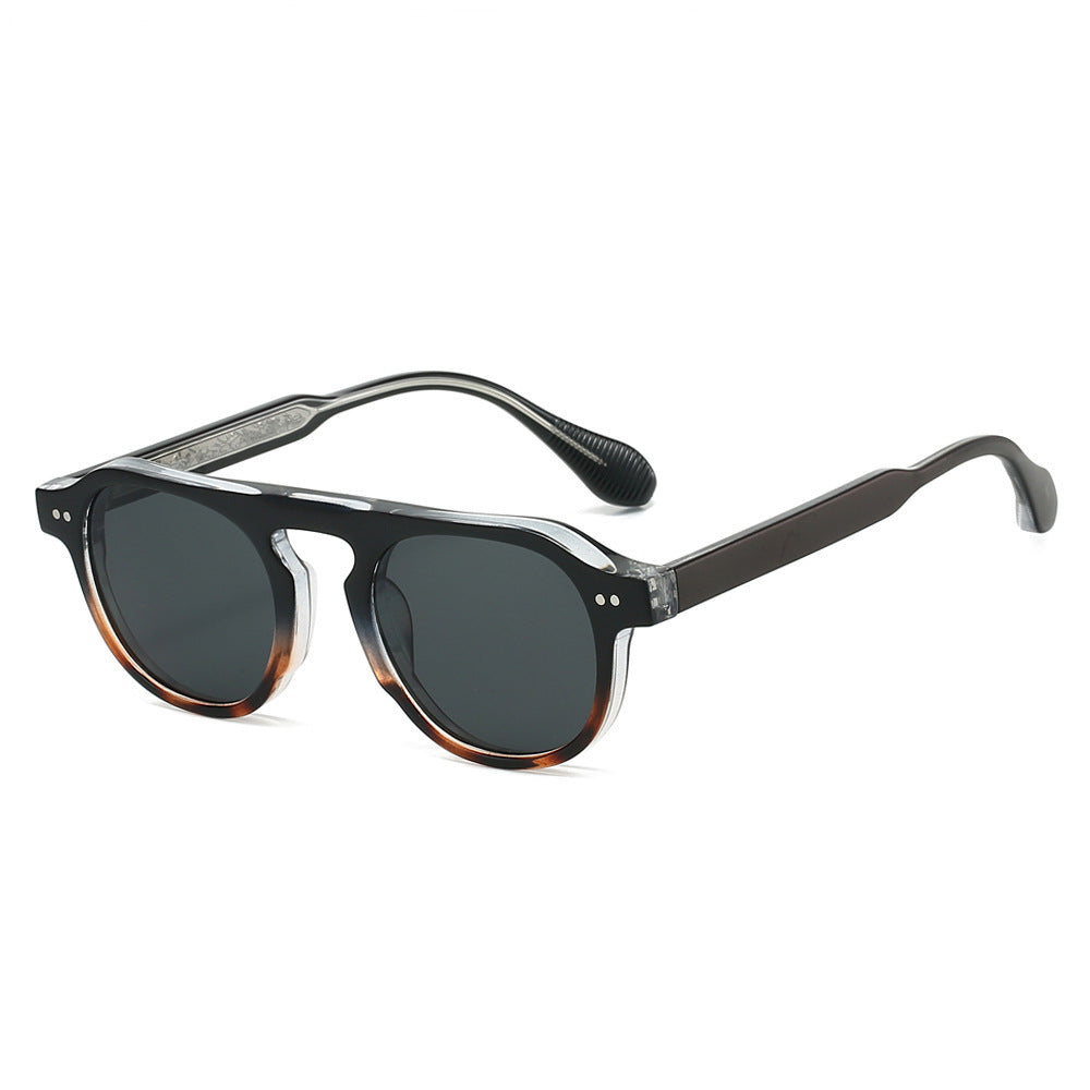 Retro-inspirierte übergroße runde Sonnenbrille Karnz