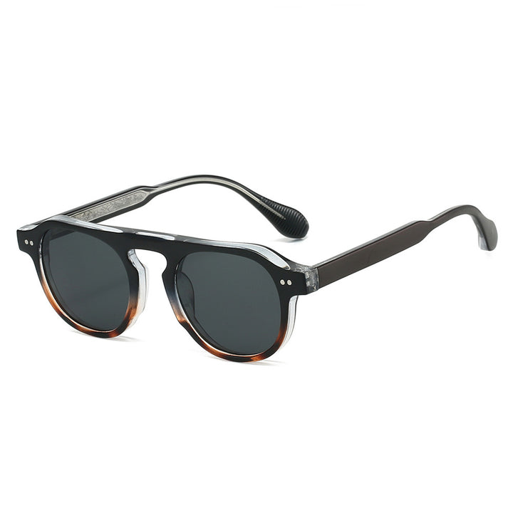 Retro-inspirierte übergroße runde Sonnenbrille Karnz