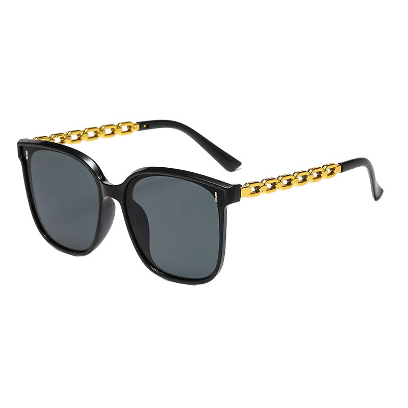 Damen Modische Sonnenbrille mit edlem Kettenrahmen Karnz