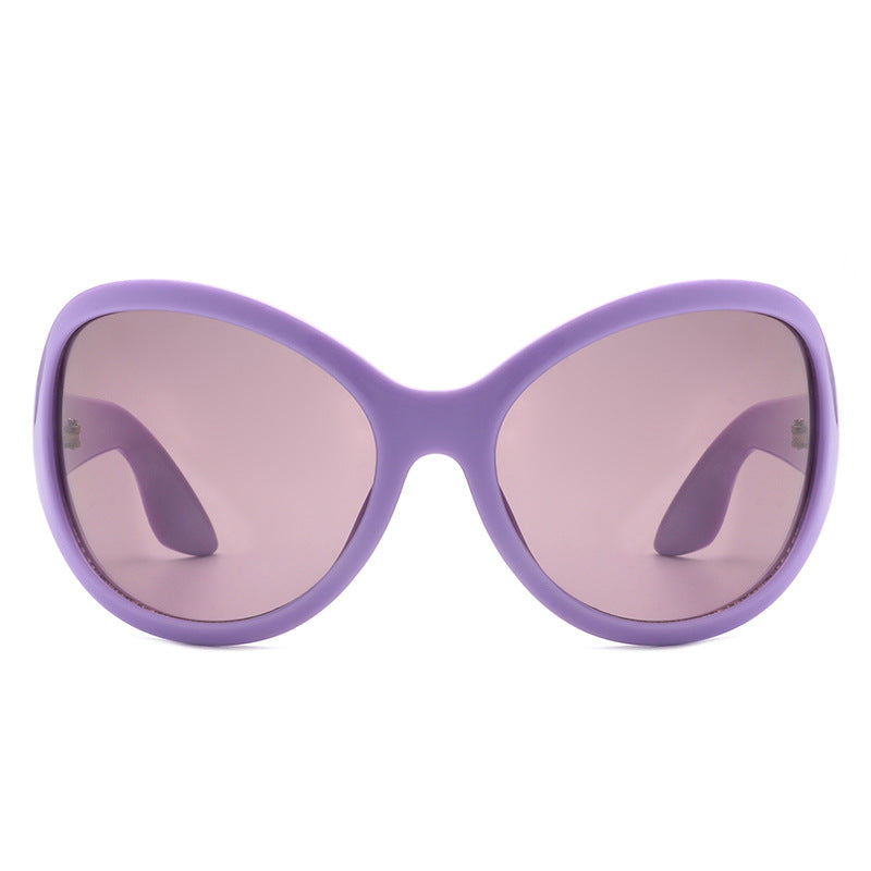 Damen Sonnenbrille im stilvollen Schmetterlingsdesign mit UV-Schutz und breitem Rahmen Karnz