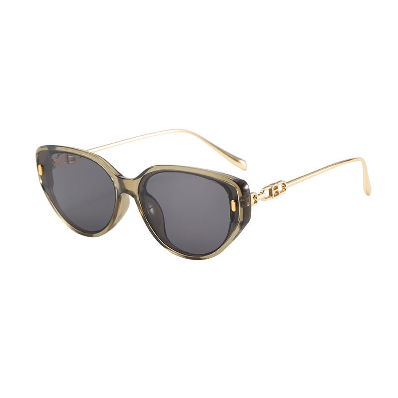 Damen Designer-Sonnenbrille mit filigranem Metallrahmen und außergewöhnlichem Cat-Eye-Design Karnz
