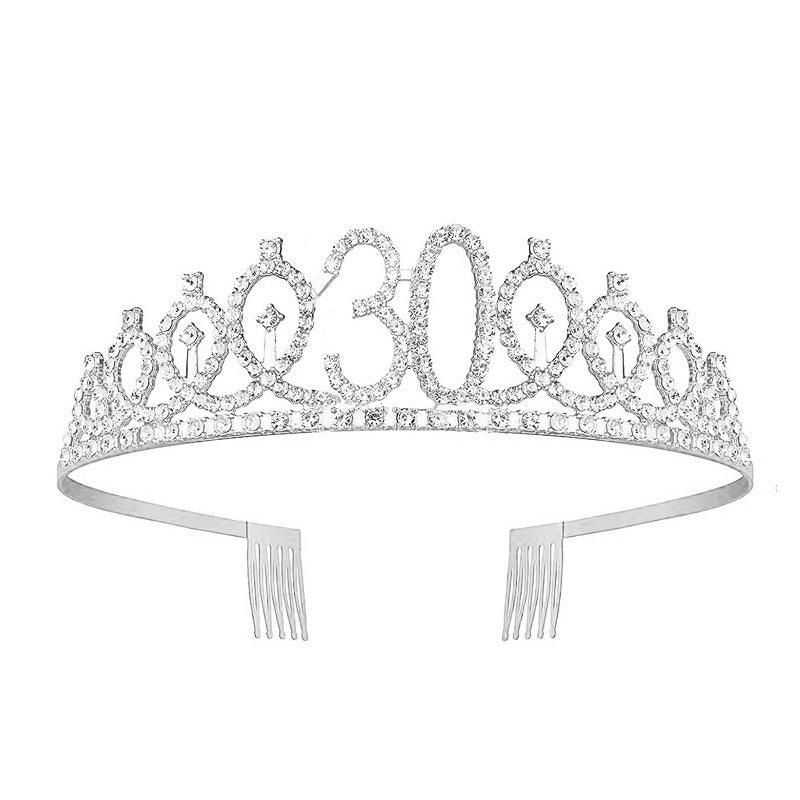 Damen Glitzernde Krone mit Swarovski-Steinen Karnz