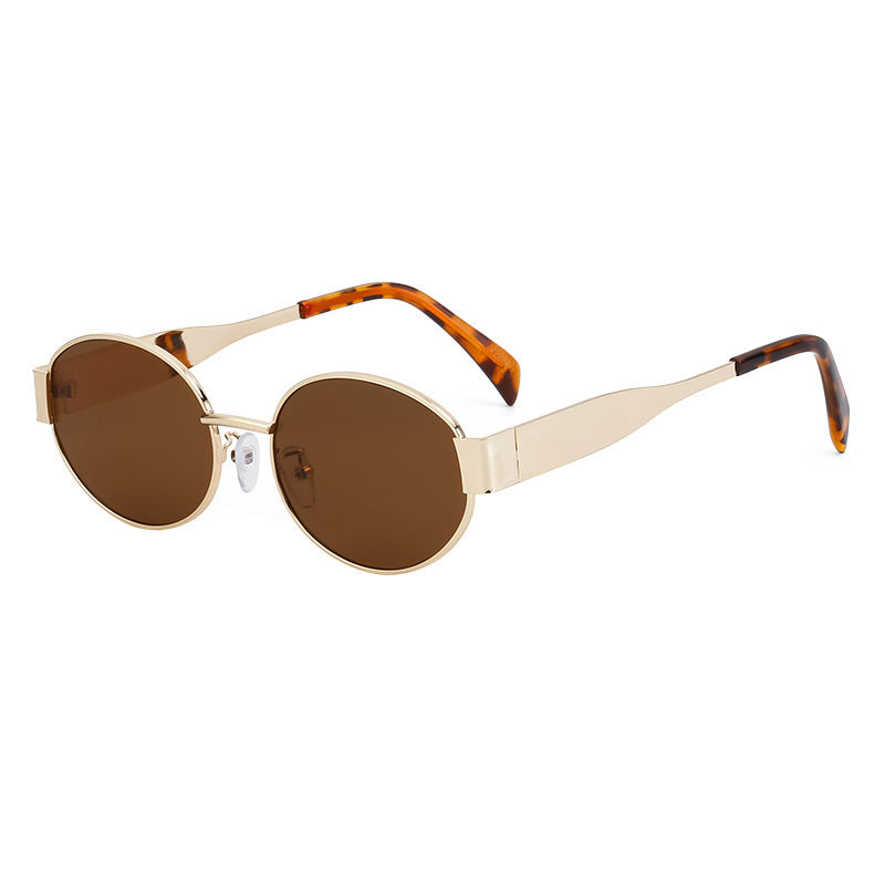 Damen modische Sonnenbrille im eleganten ovalen Design Karnz