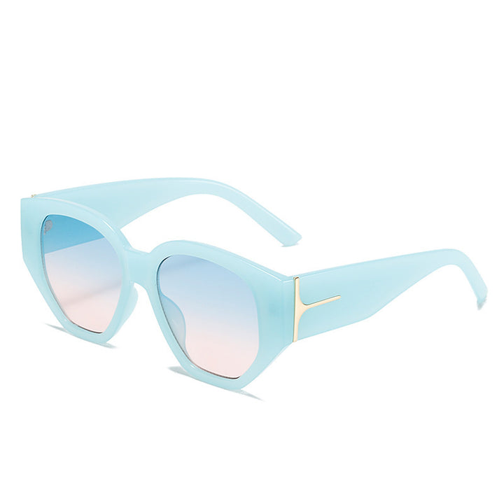 Modische Cat-Eye Sonnenbrille mit einzigartigem geometrischem Rahmen Karnz