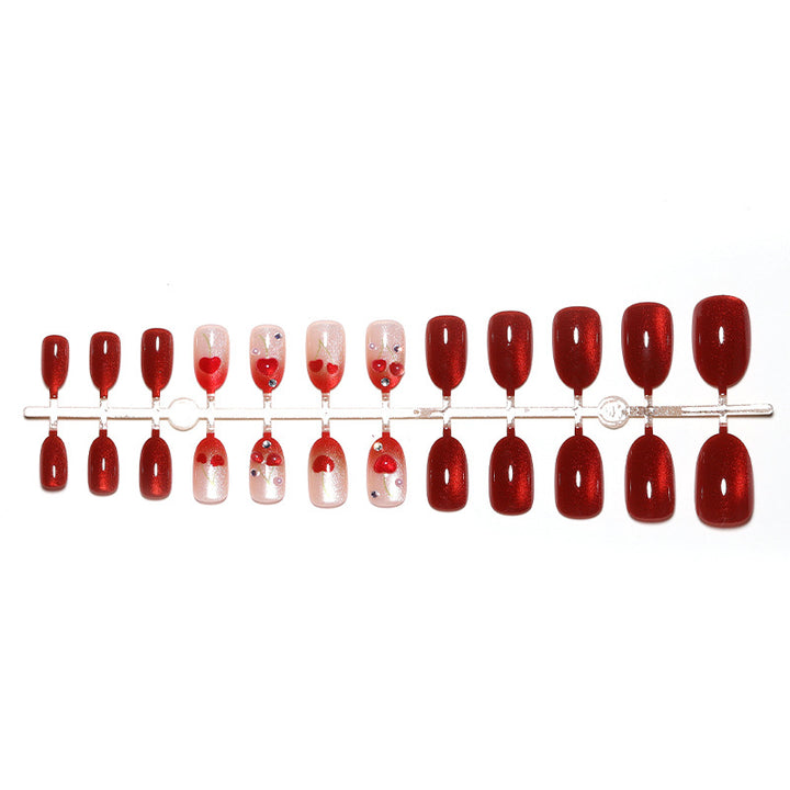 Glitzerndes dekoratives Press-On-Nagelset Karnz