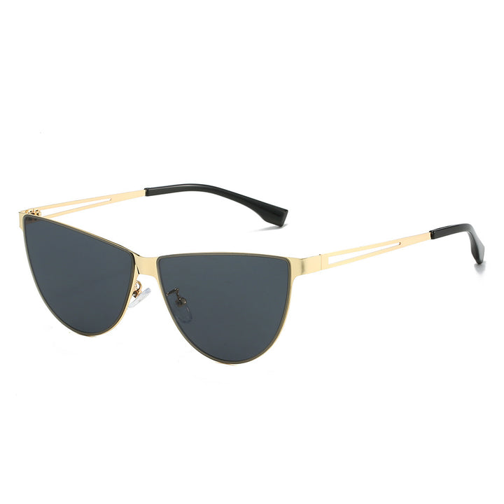Damen Modische Cat-Eye Sonnenbrille mit elegantem Metallgestell Karnz