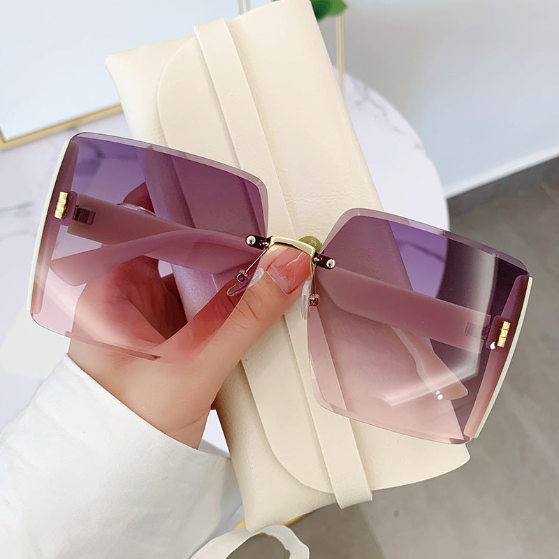 Damen oversized quadratische Sonnenbrille mit uv-schutz Karnz