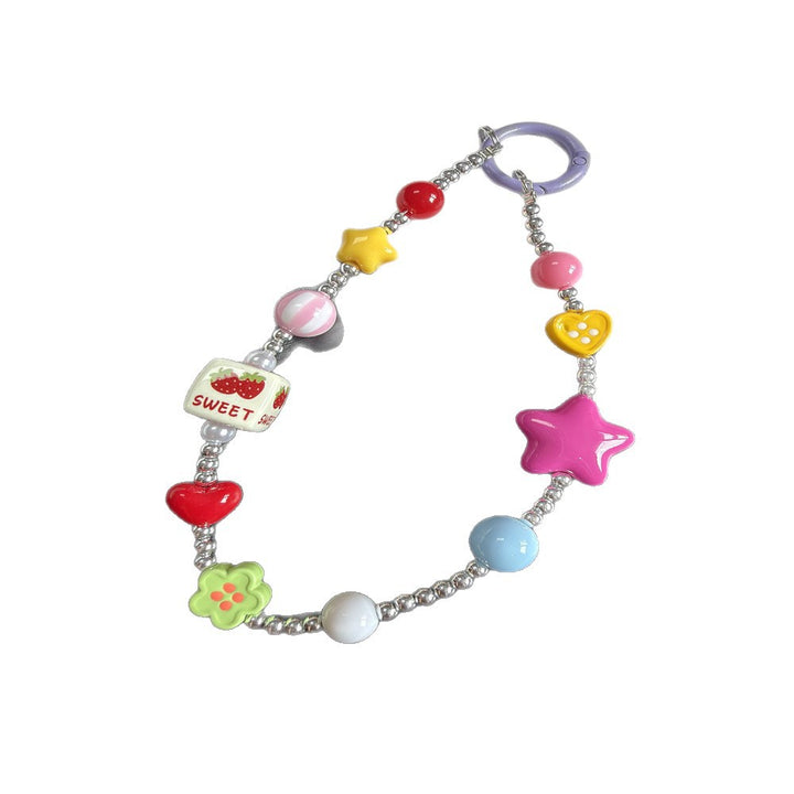 Farbiger Perlen Charm Schlüsselanhänger Karnz 1790134782