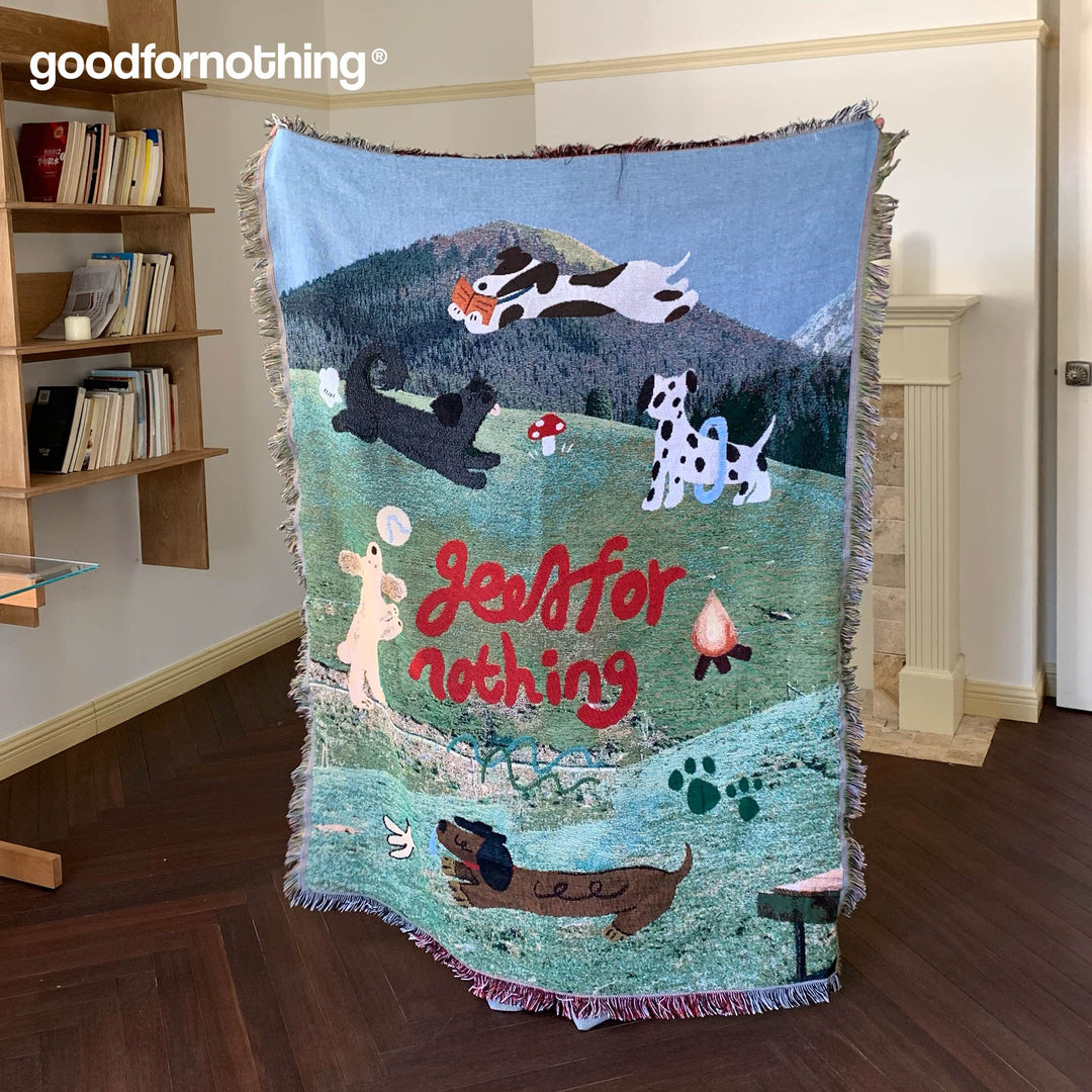 Künstlerische haustier-themen gewebte Wurfdecke