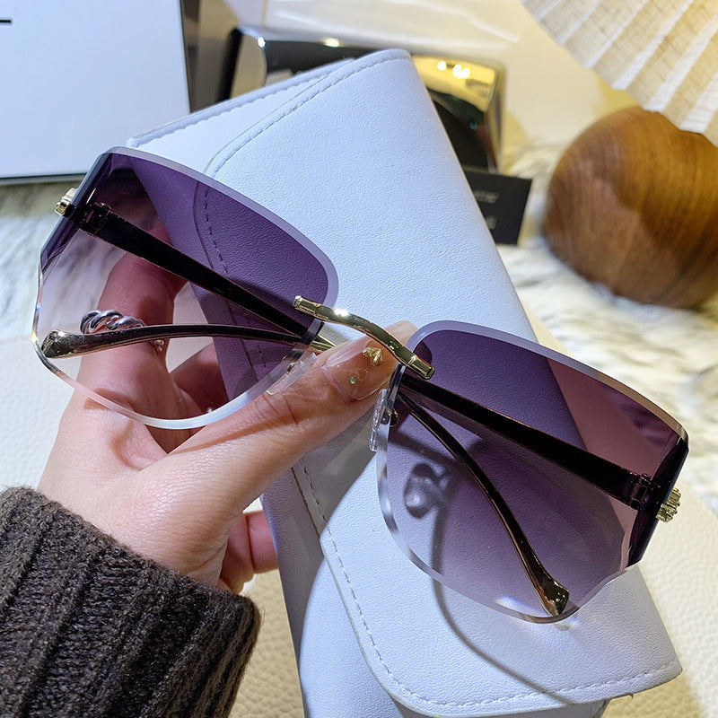 Damen exklusive geometrische Sonnenbrille Karnz