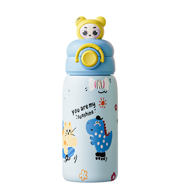 Damen isolierte Kindertrinkflasche mit niedlichem Tierdesign Karnz