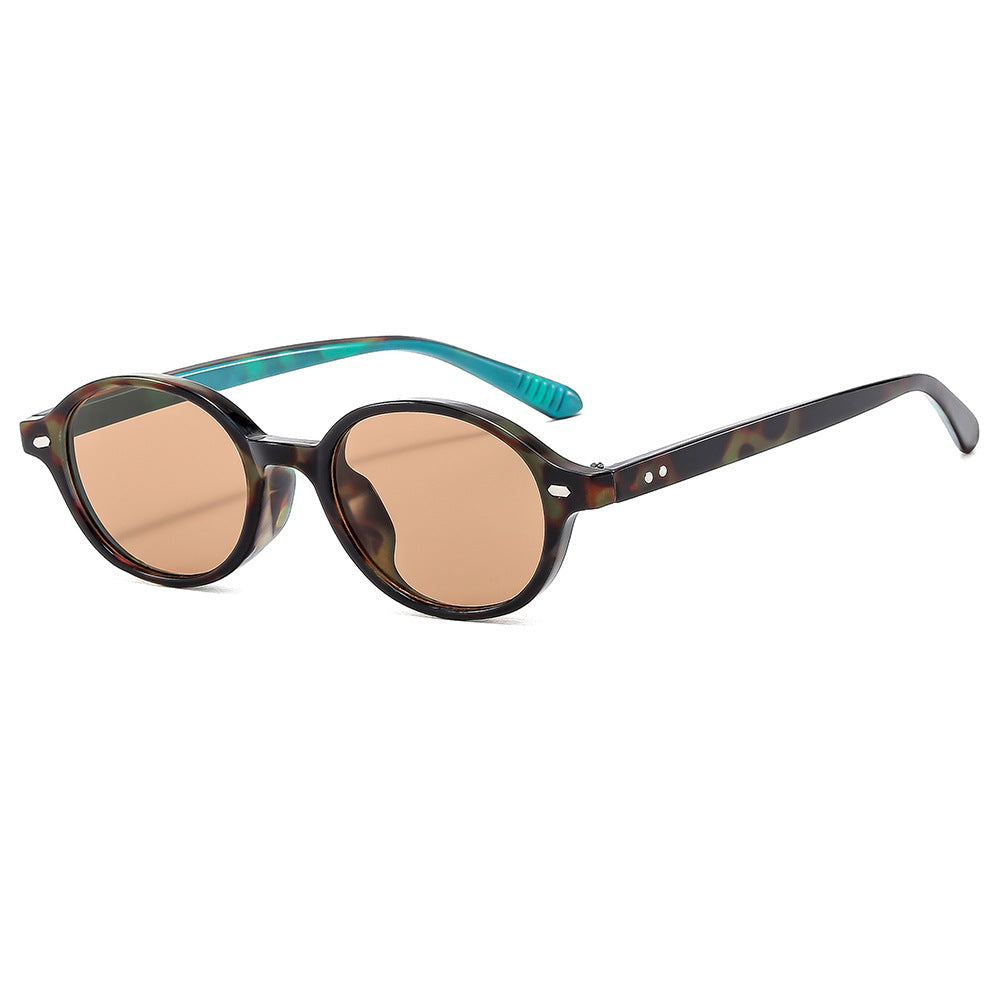 Damen stilvolle und zeitgenössische Sonnenbrille im ovalen Design Karnz