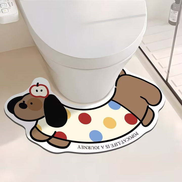 Cartoon-Hund-Themen Badezimmermatte