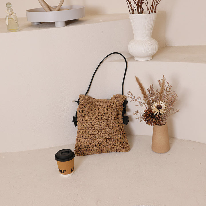 Damen Handgefertigte Tasche mit raffinierten Rüschen Karnz