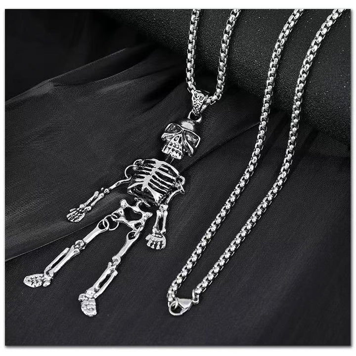 Skeleton Anhänger Halskette Karnz