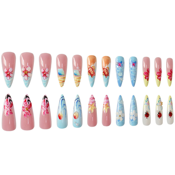 Kreative Meeres-Themen-Nagelkunst-Verlängerungen Karnz
