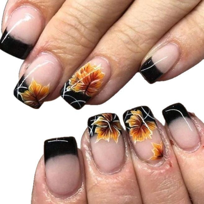 Herbst-inspirierte Nagelkunst-Verstärkungen Karnz