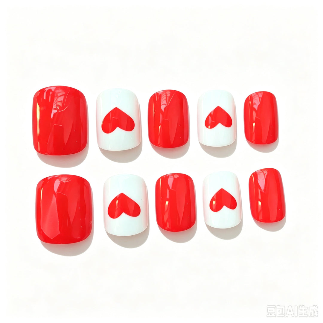 Herz-Themen Press-On Nagel Set
