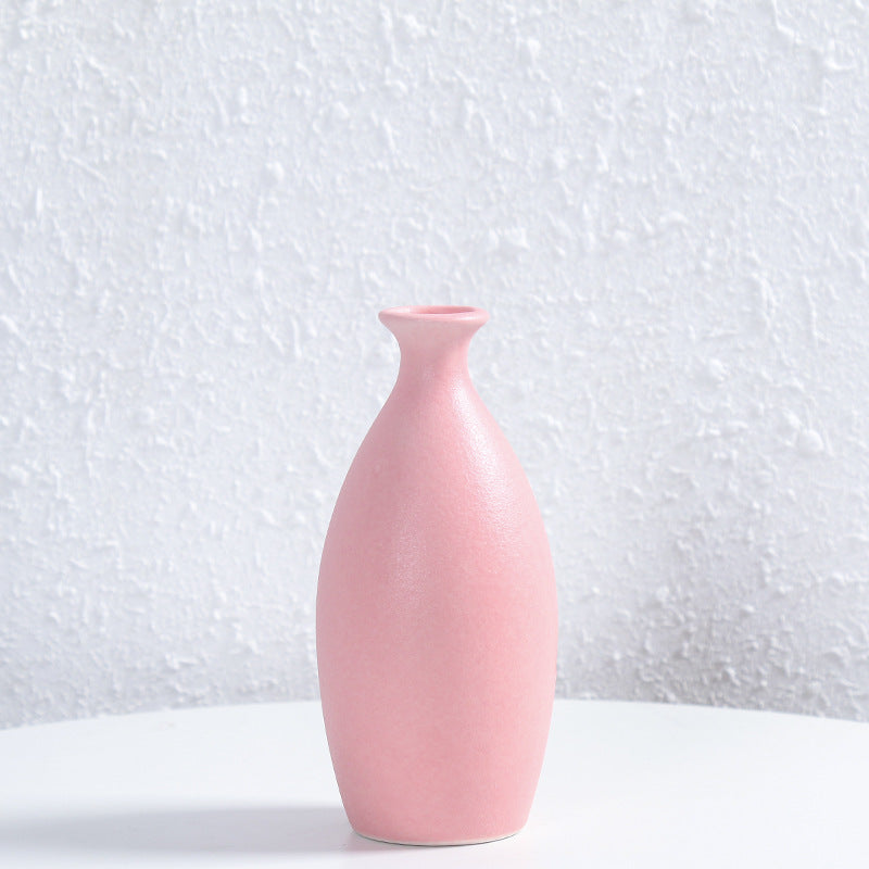 Minimalistischer Texturierter Keramik Blumen Vase Karnz