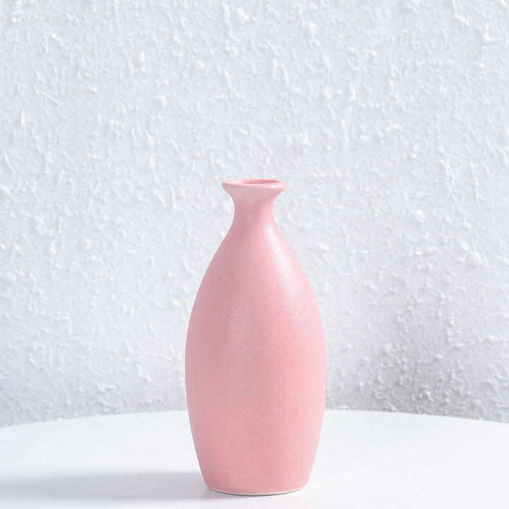 Minimalistischer Texturierter Keramik Blumen Vase Karnz