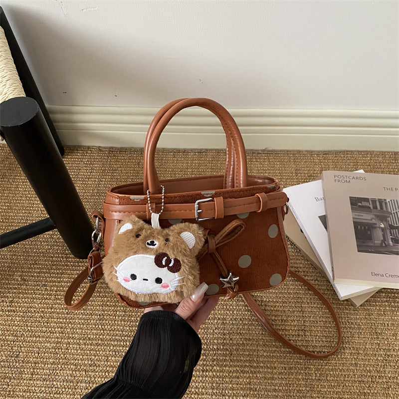 Verspielte Polka-Dot Mini-Handtasche