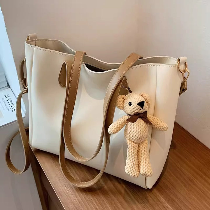Geräumige Weiche Leder Tote Bag Karnz