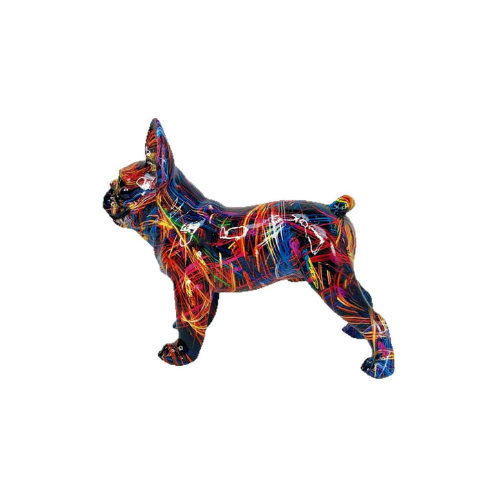 Künstlerische Bulldoggen Skulptur Karnz