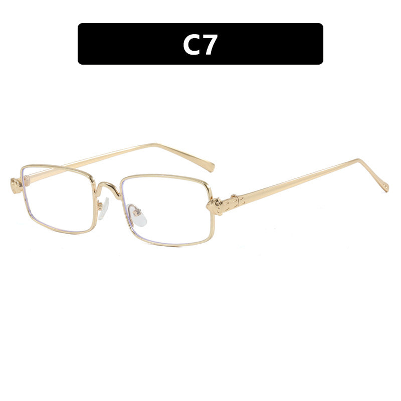 Damen elegante quadratische Sonnenbrille mit luxuriösem Metallrahmen und UV-Schutz Karnz