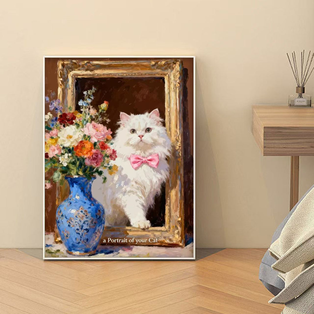 Dekorative katzenmotivierte Kunstdruck Karnz