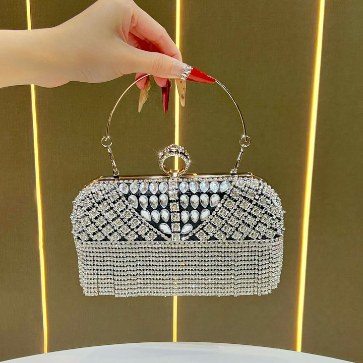 Kristallfringe Abendhandtasche