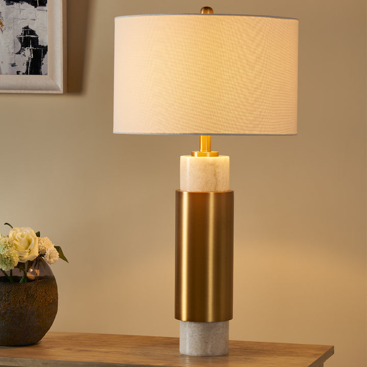Moderne dekorative Tischlampe mit Marmorfuß